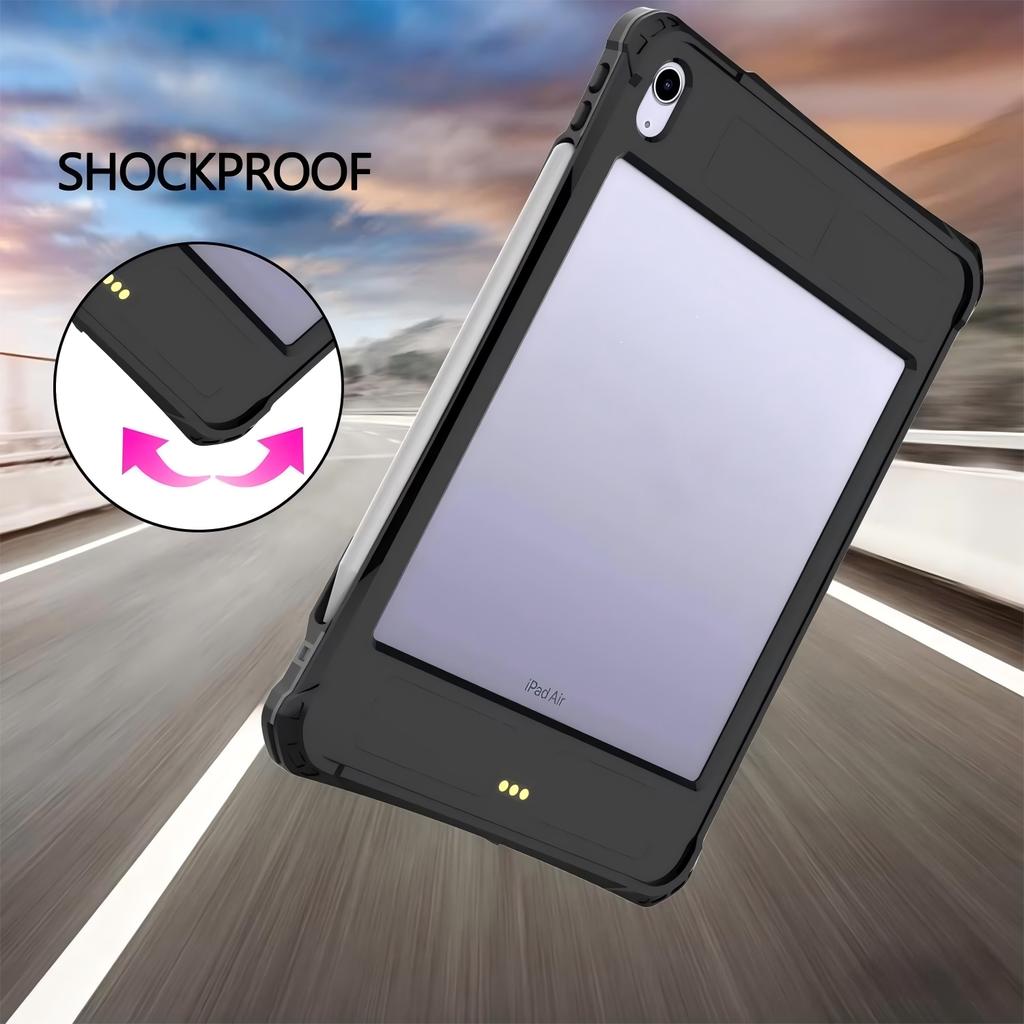 MRUOZRUI Waterproof Case iPad Air 11-inch (M2)/5th/4th Gen 10.9-inch Full-Body Protection Screen Protector Pencil Holder Made