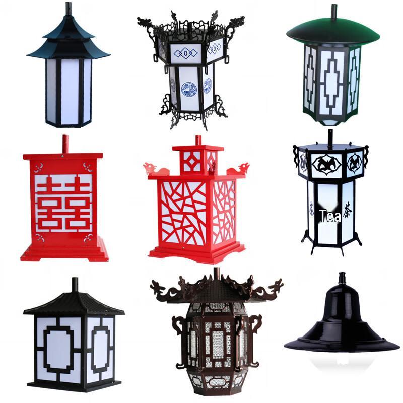 XINGSUI Outdoor Retro Chinese Style LED Courtyard Lamp