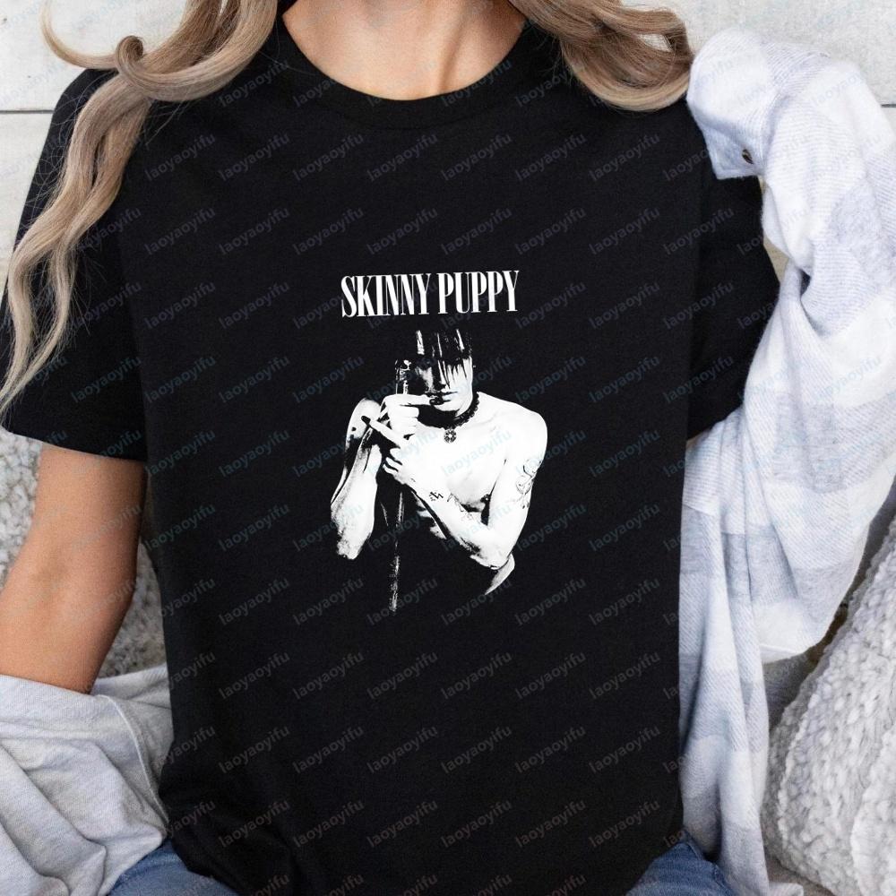 Streetwear Retro Skinny Puppy Rock Band Summer ShortSleeved Shirt Suitable For Both Unisex And Unisex Comfortable TShirt