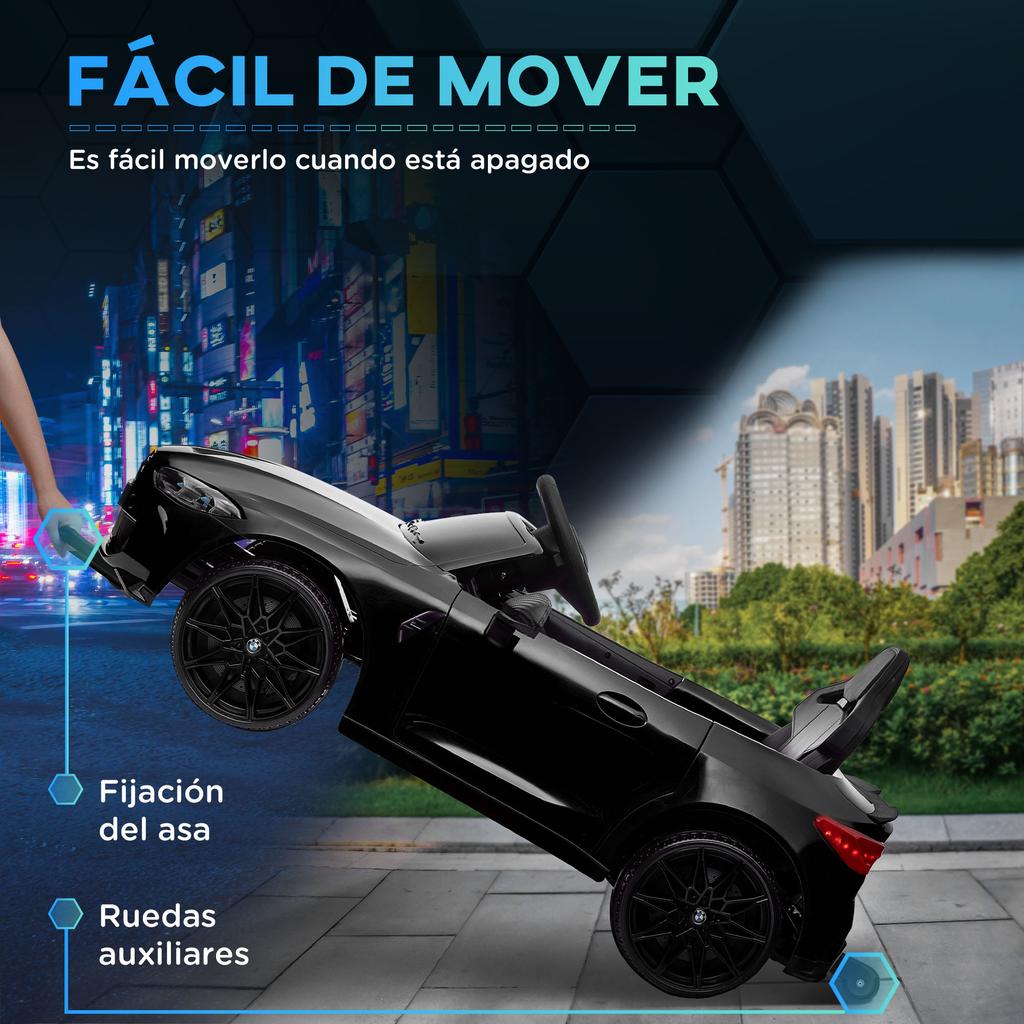 BMW M4 Kids Ride-On Car, 12V, Remote, Headlights, Horn, Music, Speed 3-5 km/h, Black