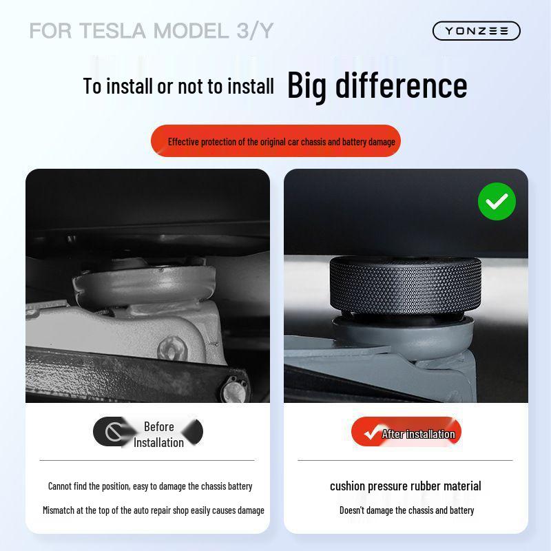 Резиновый блок-домкрат для Tesla Model 3/Y, амортизатор - Защита без следов