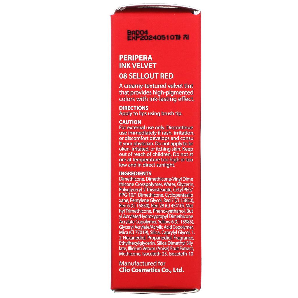 Ink Velvet Lip Tint, 08 Sold Out, 4G(0.14Oz)