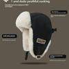 Unisex Lei Feng Winter Hat with Earmuffs - Retro Plush for Outdoor Cycling & Cold Protection