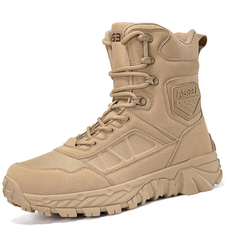 Мужские высокие тактические ботинки для улицы - Прочные, грязеотталкивающие, идеально подходят для пешего туризма и альпинизма