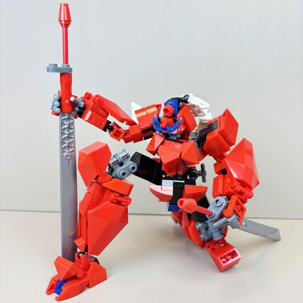 MOC Action Figure Building Blocks Model Kids Toys Original Design Armored Robot Figure Mech Warrior 3D Puzzle Toys For Children