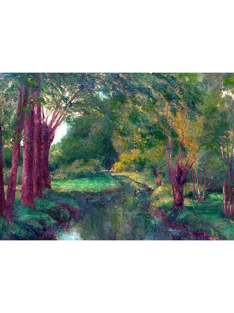 Realism Famous Artist Gustave Courbet River Rocks Forest Landscape Poster Canvas Painting Wall Art for Living Room Home Decor