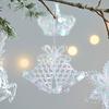 1Pc Deer Atmosphere Seven Colors Christmas Tree Pumpkin Carriage Acrylic Pendant Hang Christmas Decorations Snowflake