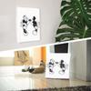 Art Deli Disney Mickey and Minnie Mouse Monochrome Fabric Wall Art Panel, 57 x 57 cm