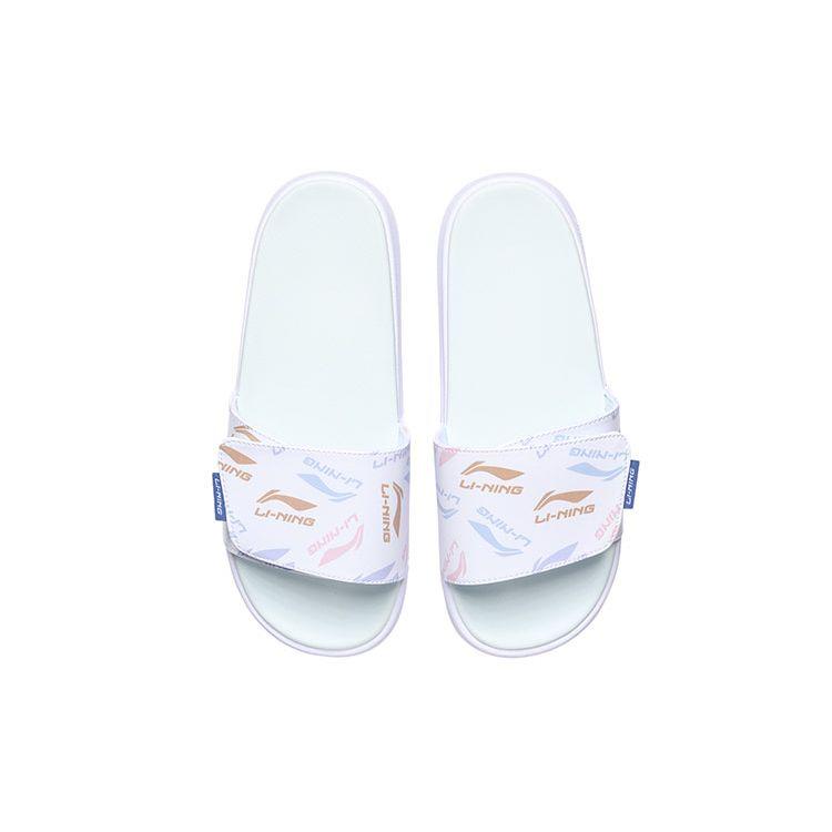 Li Ning Ln тапочки сандалии липучки женские белые AGAR010-1