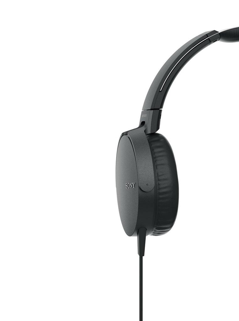 Sony Наушники с глубокими басами, складные, с пультом дистанционного управления и черным микрофоном B MDR-XB550AP, MDR-XB550AP
