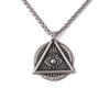 Masonic Eye of Providence Freemason Evil Eye Necklace In Stainless Steel Talisman Sign Medallion Punk Style Gifts Jewellery