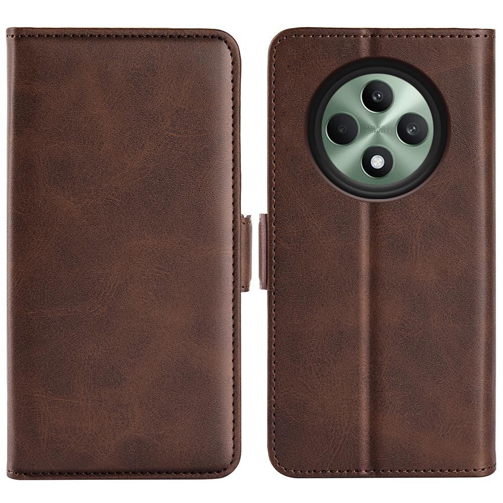 For Oppo Reno12 F 5G Case Calf Texture Leather Stand Wallet Phone Cover