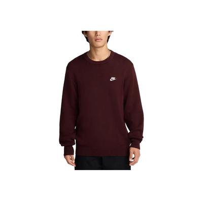 Club Fashion Удобный свитер с круглым вырезом для мужчин, бордовый FQ2913-652