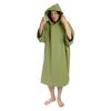 oruTa Surf Poncho with Hood for Men and Women Imabari Towel Fabric Changing Poncho Cold Protection Medium Sleeves Cotton 100% (JP, Alphabet, L, Khaki)