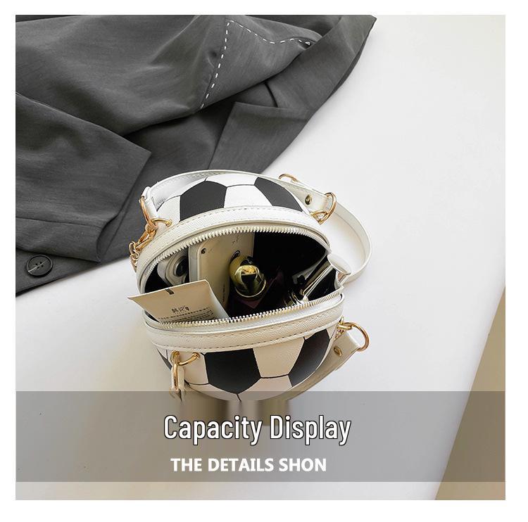 Женская модная корейская сумка кроссбоди в баскетбольном стиле - Универсальная, с яркой индивидуальностью, маленькая круглая на плечо