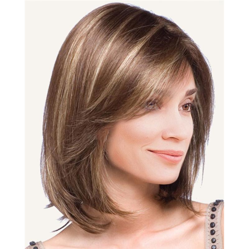 Женский модный парик Боб Короткие светлые коричневые парики Черные корни Синтетические волосы омбре Повседневный парик для косплея для женщин Термостойкий парик