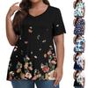 Womens Plus Size Tops Shorts Sleeve Shirts V Neck Casual Clothing Clothes Printed Tops