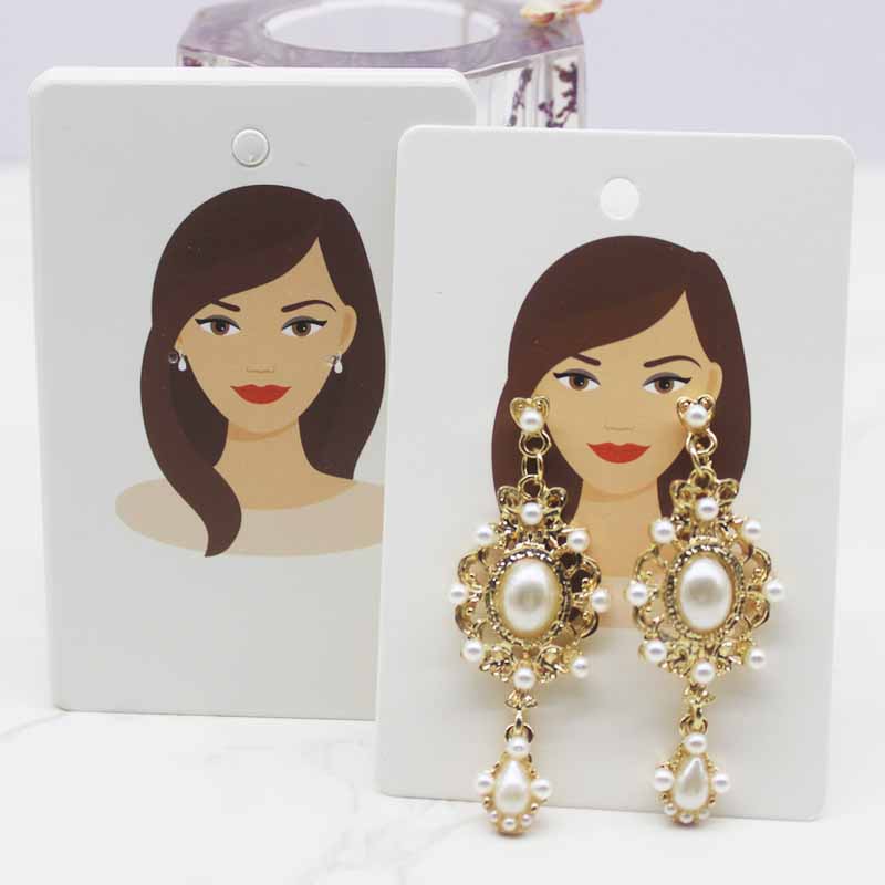 6*9 см 50 шт. красивая упаковка для украшений на голову, бумажная карточка, ожерелье, серьга, бирка, карточка, более длинный держатель для сережек, упаковка для украшений