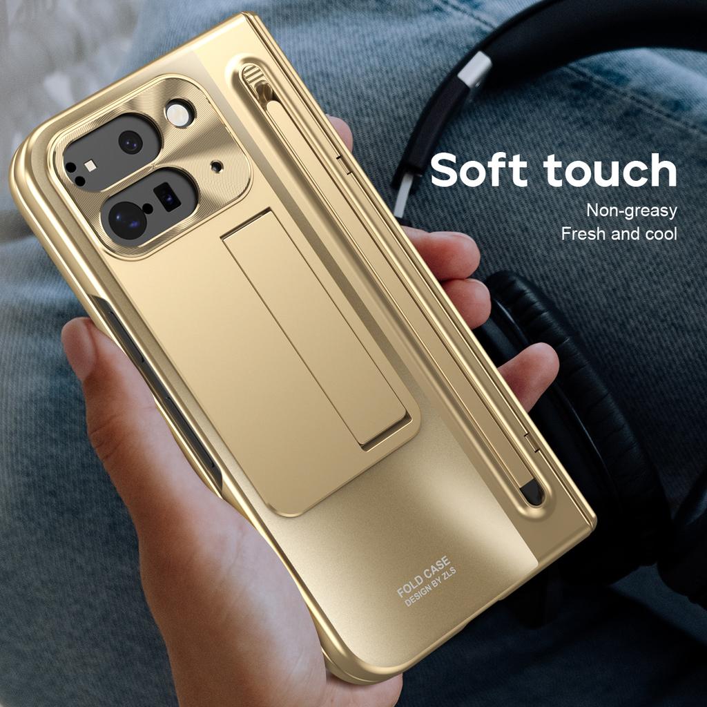 360 Full Protection Hinge Case for Google Pixel 11 10 9 Pro Touch Pen Folding Cover