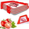 Многоразовый контейнер для хранения свежих продуктов, штабелируемые контейнеры для приготовления еды, контейнер для холодного мяса, холодильник