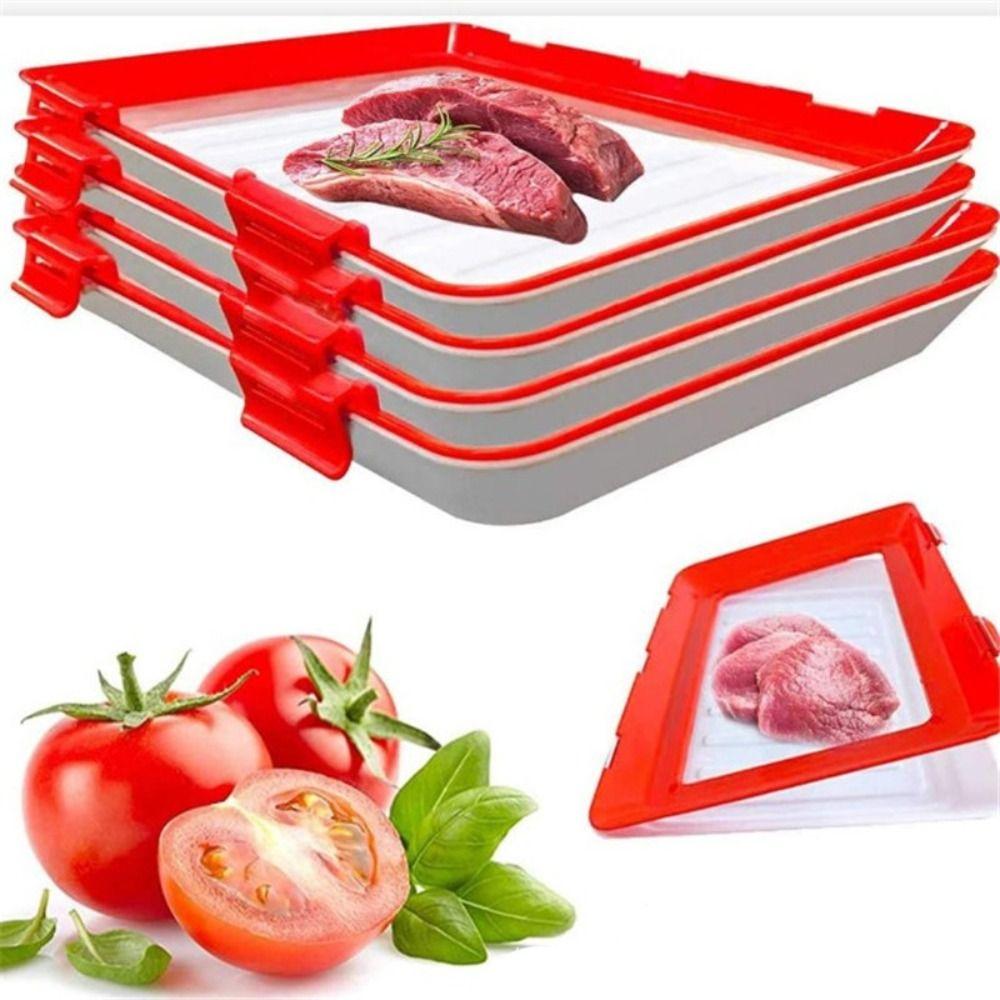 Креативный лоток для хранения продуктов штабелируемый многоразовый контейнер для свежего хранения 30*21 см пластик без BPA контейнер для холодных мясных изделий