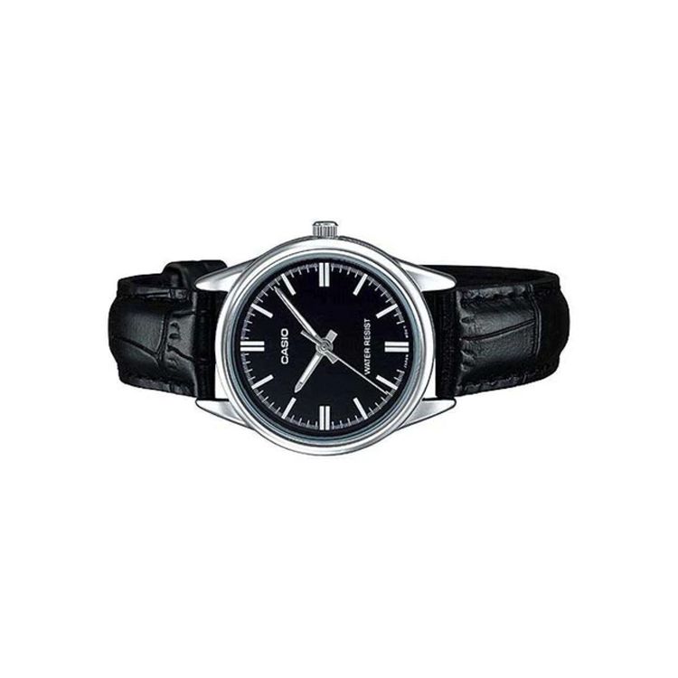 Casio Классическая серия Pointer Модные Ретро Минималистичные Водонепроницаемые Кварцевые Часы Кожаный Ремешок Женские часы Черные LTP-V005L-1A