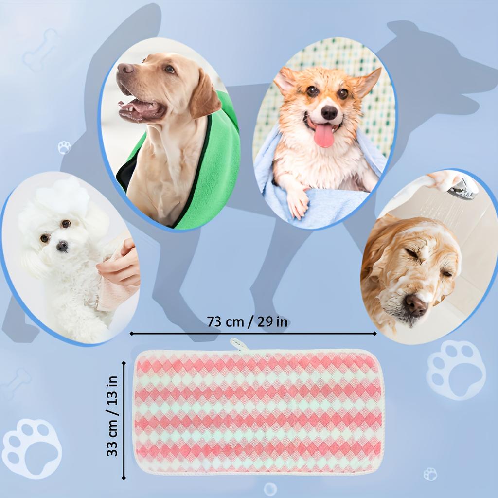 Сверхвпитывающее полотенце для собак - Быстросохнущее полотенце из полиэфирного волокна для собак, груминга, купания и уборки - Удобное