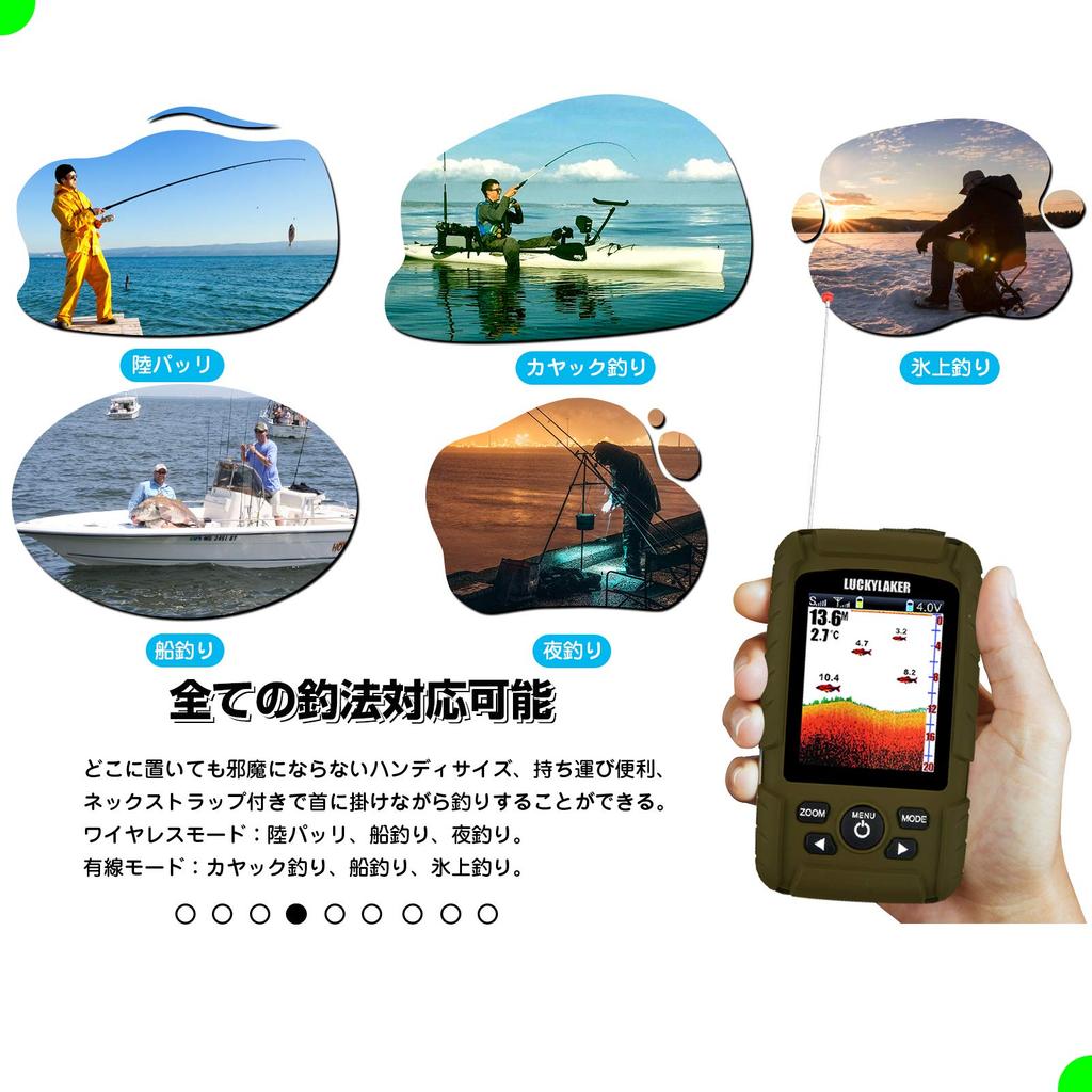 LUCKYLAKER Kayak беспроводной эхолот портативный рыболовный катер морской эхолот водонепроницаемый корюшка окунь SUP двойной заброс рыболовный маленький