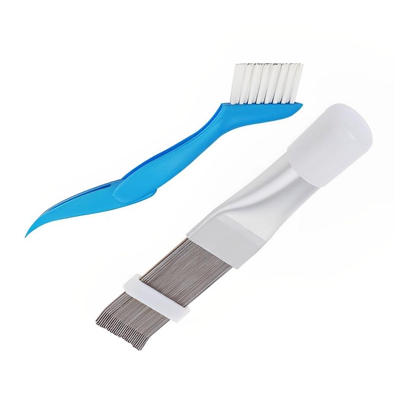 Air Conditioning Fin Comb Stainless Steel Warped Plate Air Conditioning Cleaner and Brush Condenser Radiator Maintenance Cleaning Tool Set