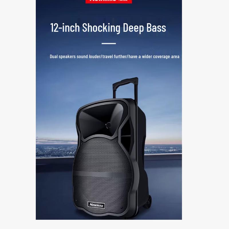 Kankeirr 12-inch Outdoor Portable Pull-Rod Bluetooth Speaker