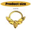 Skull Moth Nose Stud Rings Plated Sturdy Alloy Comfortable Wear Punk Gothic Styles Jewelry for Fashion Enthusiasts