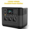 1200 Вт 1008 Втч Портативная электростанция LiFePO4, Аккумулятор большой емкости с ЖК-экраном для автодома, автомобиля, использования на открытом воздухе и мобильного использования