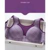Wire Free Plaid Thin B C 3/4 Cup Women Large Size Bra Adjustable Lace Transparent Gather Push Up Wireless Bras Sexy Lingerie