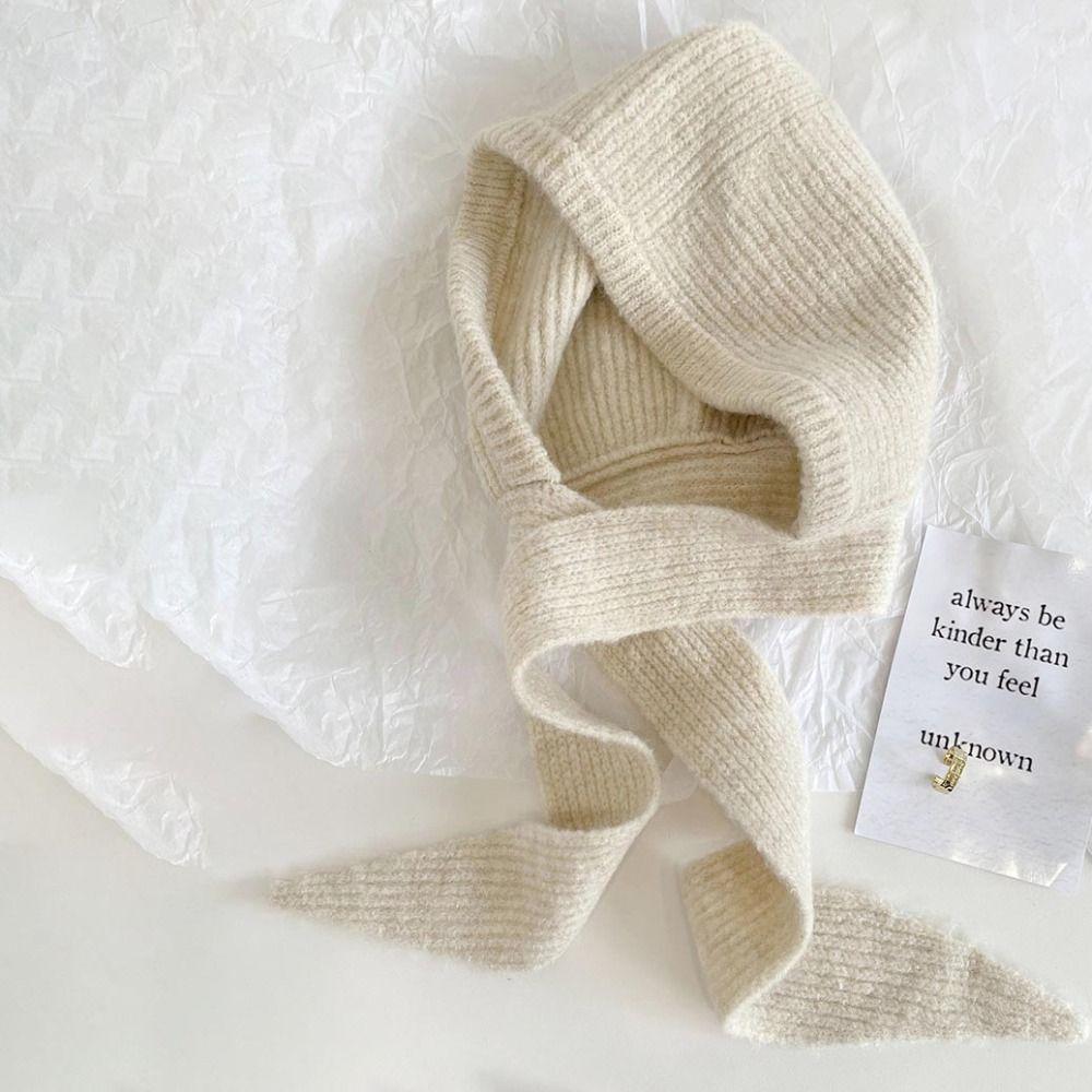 Бандана-балаклава Шапки-бини Мягкие вязаные шапки Зимний шарф-шапка Девочки