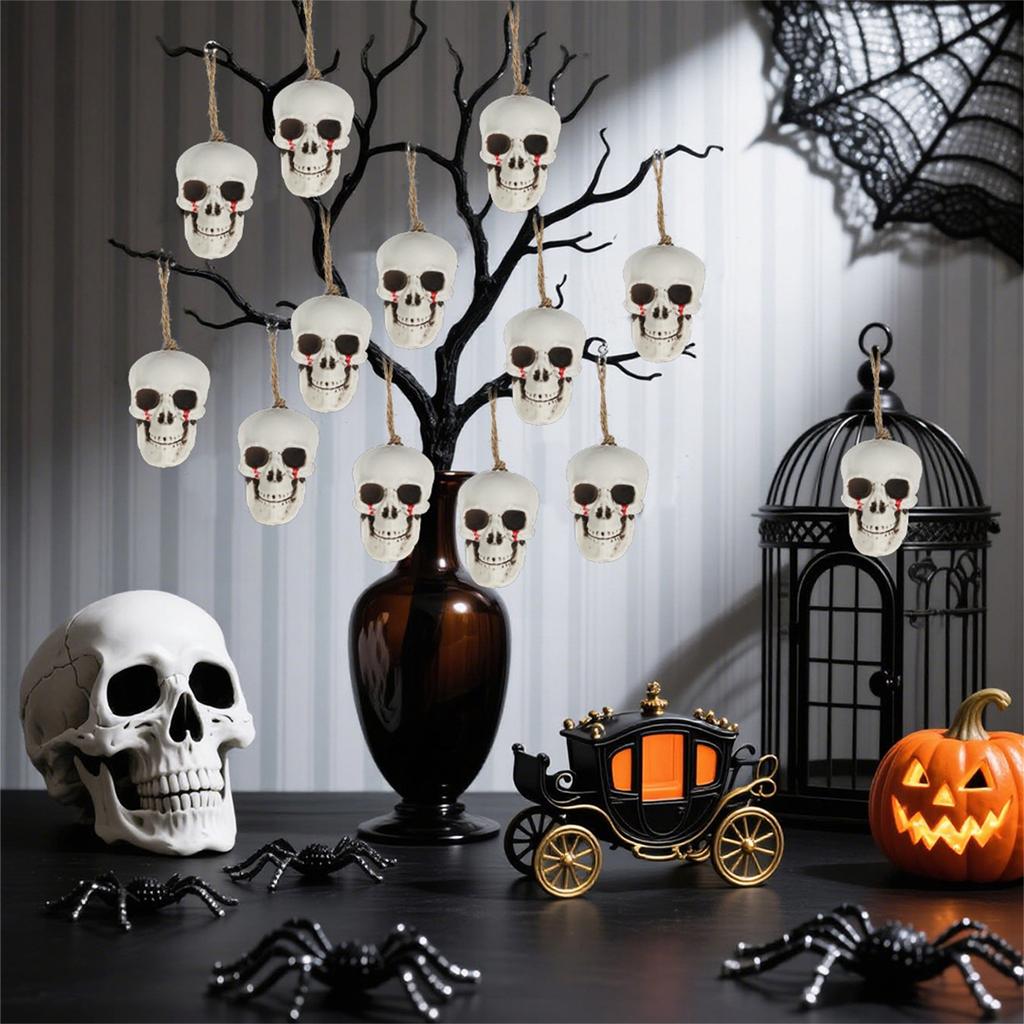 3/510pcs/set Halloween Horror Bleeding Head Pendant Hanging Halloween Christmas Tree Fireplace Balcony Table Decoration