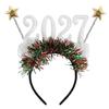 Праздничный аксессуар для волос на Новый 2027 год, Блестящая повязка на голову с яркой отделкой для праздничной одежды и использования в фотобудке
