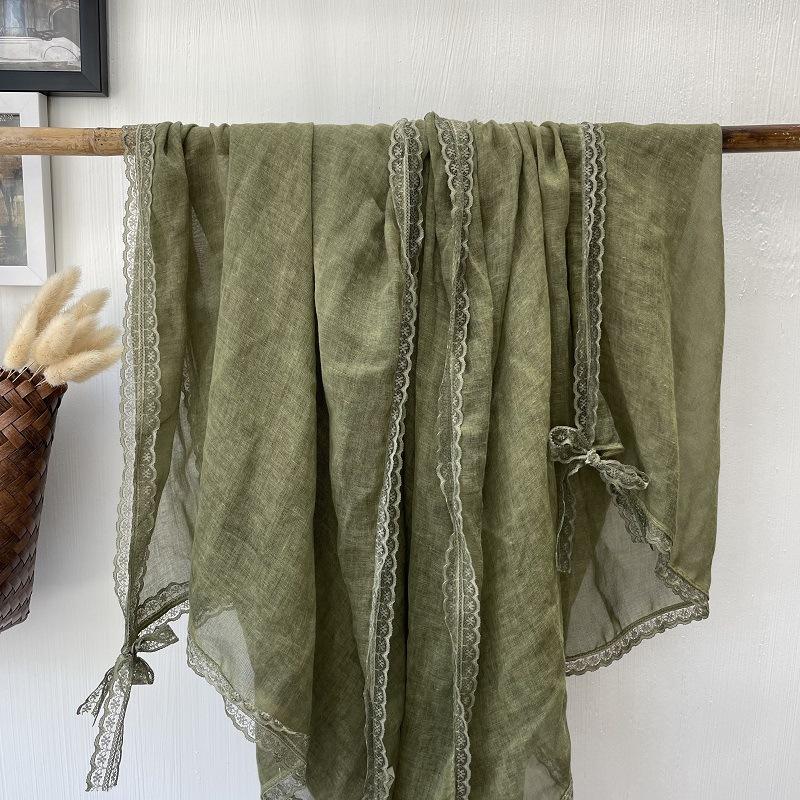 95*195 см легкий летний шарф легкая шаль накидка льняные шарфы для женщин солнцезащитный платок