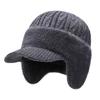 Fleece Lined Thermal Winter Hat Ear Protection Baseball Cap Fashion Knit Beanie Hat  Outdoor