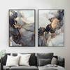 Nordic Black and Golden Ink Abstract Poster Modern Canvas Painting Wall Art Print Pictures for Living Room Home Salon Decoration