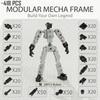 Супер Робот Костяной Скелет Меха MOC Модифицированный Шарнирный Буксировочный Шар Строительные Блоки Война Детские Игрушки Машинное Обучение Образовательные Подарки