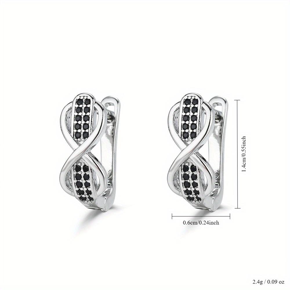 Black Awn Серьги-кольца Black Stone Infinity Lucky Bow