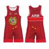 Sublimation Full-Body Wrestling Singlet Men Women Weightlifting Competition Training