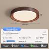 "Walnut Ceiling Lamp - Full Spectrum Eye Protection for Living Rooms & Bedrooms"