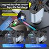 Retractable Car Charger 4 In 1 Fast Charging Car Charger 120W Retractable Cable and 2 USB Ports Car Charger Adapter Compatible