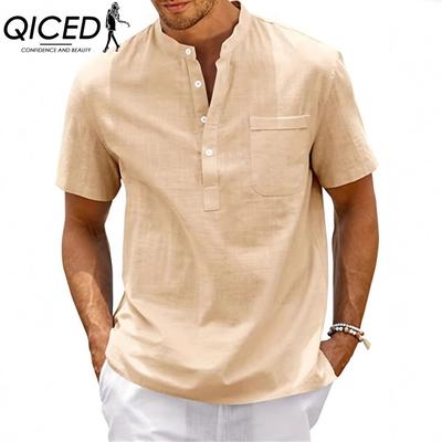 Мужская мода повседневные однотонные принтованные топы и футболки