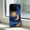 Забавный чехол для телефона с изображением лица Солнца и Луны S для iPhone 17,16,15,14,13,12,11 Plus,Pro Max,XS, Цветной серебряный чехол для телефона Funda Cover