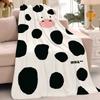 Holstein Spots Cow Texture Blanket Warm Soft Suitable For Bedroom Sofa Bed Living Room Office Travel Camping Gifts