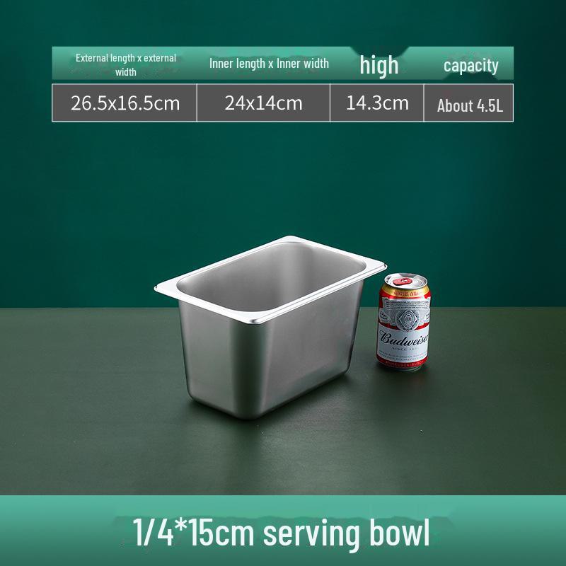 Квадратная сервировочная миска из нержавеющей стали с крышкой для фаст-фуда, молочного чая, приправ или горячих блюд