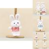 Cute Rabbit Plush Toy With Short Pile Fabric For Bag Decoration And Collection