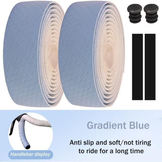 2 Rolls Bicycle Soft Memory EVA Handlebar Grips Anti-Slip Texture Shock Absorption Memory Foam